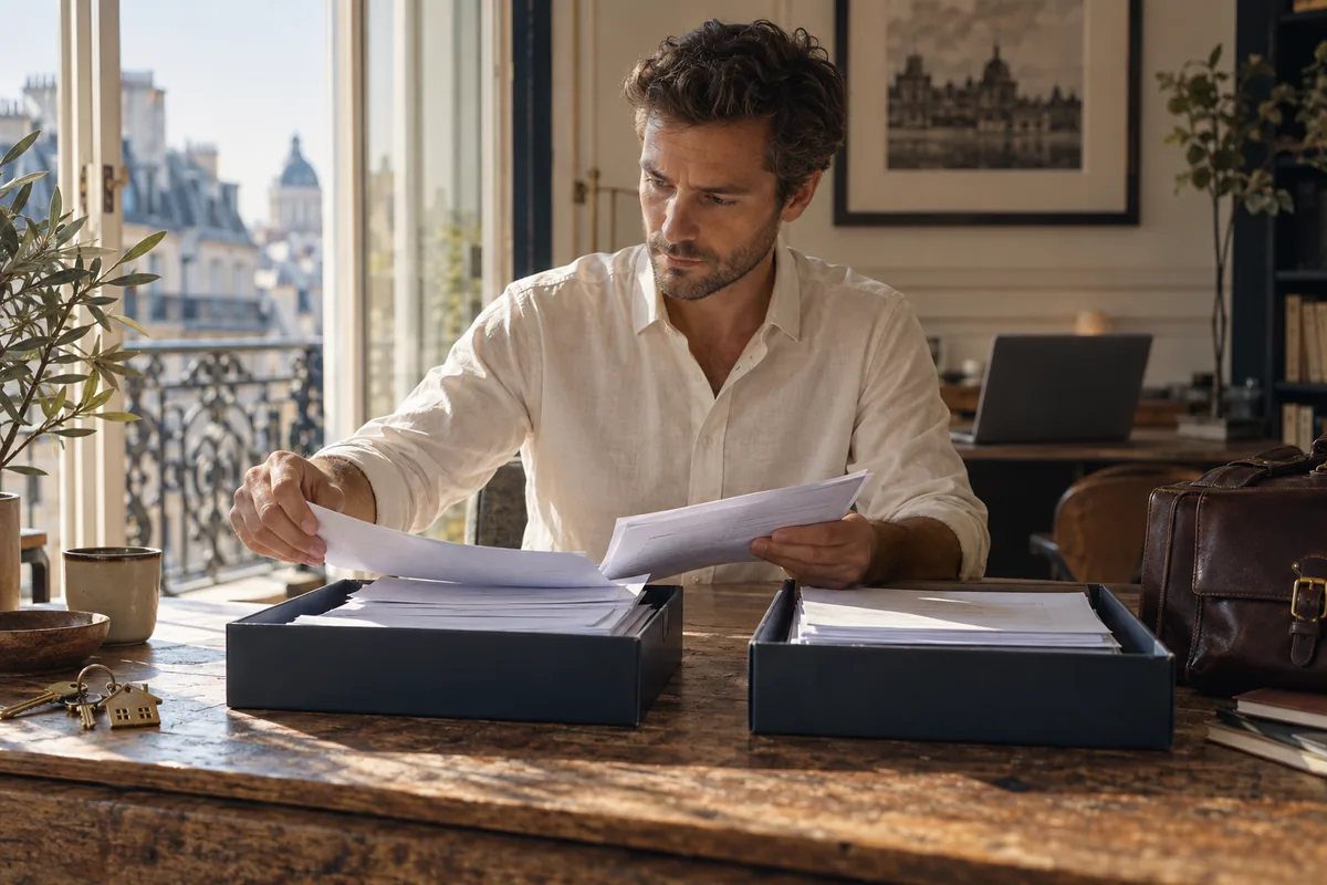 Classement des revenus locatifs et professionnels dans un bureau en France.